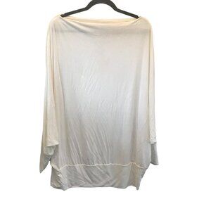 The Zigzag Stripe Women's‎ Slouchy Dolman Sleeve Cream-Colored Top Size 2X